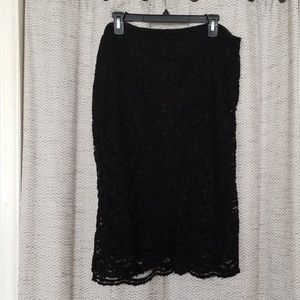 Worthington Women's Lace Lined Skirt